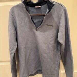 Columbia Men's Light Blue Zip-Up Sweater